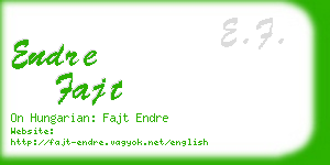 endre fajt business card